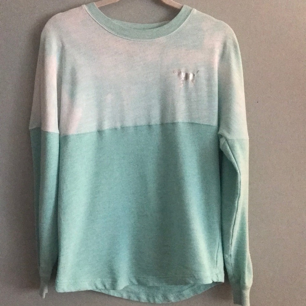 PINK Mint Green with Clouds Top Size XS